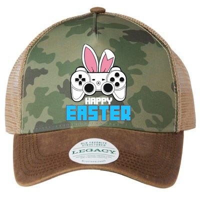 Video Game Easter Bunny Gaming Controller Gamer Gift Legacy Tie Dye Trucker Hat
