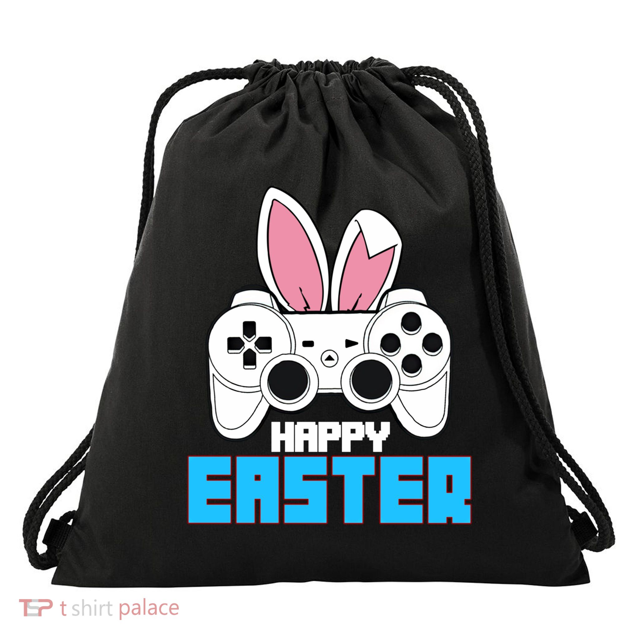 Video Game Easter Bunny Gaming Controller Gamer Gift Drawstring Bag