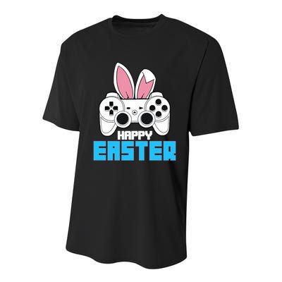 Video Game Easter Bunny Gaming Controller Gamer Gift Youth Performance Sprint T-Shirt