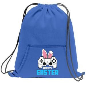 Video Game Easter Bunny Gaming Controller Gamer Gift Sweatshirt Cinch Pack Bag