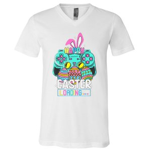 Video Game Easter Bunny Gaming Controller Gamer V-Neck T-Shirt