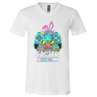 Video Game Easter Bunny Gaming Controller Gamer V-Neck T-Shirt