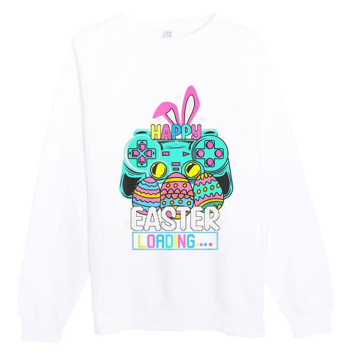 Video Game Easter Bunny Gaming Controller Gamer Premium Crewneck Sweatshirt