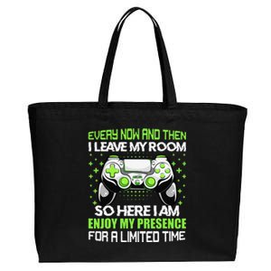 Video Games Every Now And Then I Leave My Room Cotton Canvas Jumbo Tote