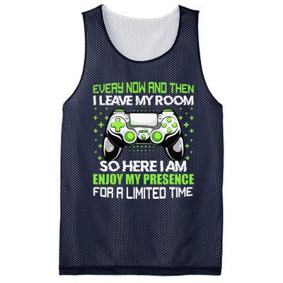 Video Games Every Now And Then I Leave My Room Mesh Reversible Basketball Jersey Tank