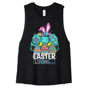 Video Game Easter Bunny Gaming Controller Gamer Women's Racerback Cropped Tank