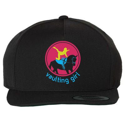Vaulting Girl Equestrian Horse Vaulting Wool Snapback Cap