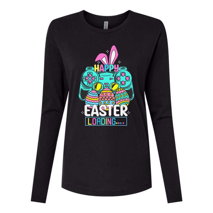 Video Game Easter Bunny Gaming Controller Gamer Womens Cotton Relaxed Long Sleeve T-Shirt