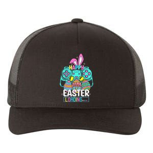 Video Game Easter Bunny Gaming Controller Gamer Yupoong Adult 5-Panel Trucker Hat