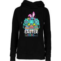 Video Game Easter Bunny Gaming Controller Gamer Womens Funnel Neck Pullover Hood