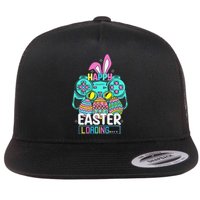 Video Game Easter Bunny Gaming Controller Gamer Flat Bill Trucker Hat