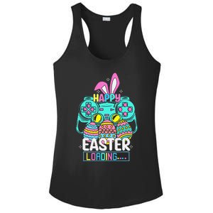 Video Game Easter Bunny Gaming Controller Gamer Ladies PosiCharge Competitor Racerback Tank