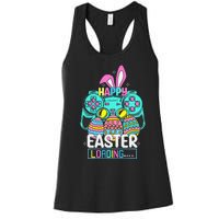 Video Game Easter Bunny Gaming Controller Gamer Women's Racerback Tank