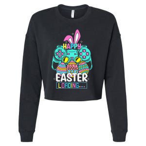 Video Game Easter Bunny Gaming Controller Gamer Cropped Pullover Crew