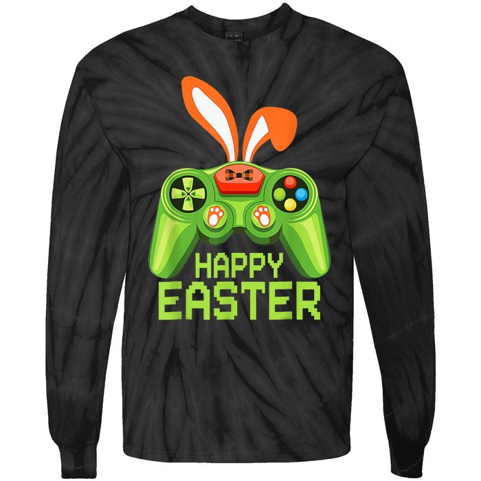 Video Game Easter Bunny Gaming Controller Gamer B.o.y.s Girls Tie-Dye Long Sleeve Shirt