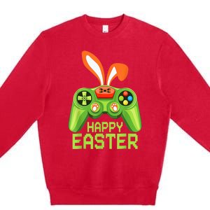 Video Game Easter Bunny Gaming Controller Gamer B.o.y.s Girls Premium Crewneck Sweatshirt