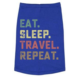 Vacation Gift Eat Sleep Travel Repeat Gift Doggie Tank