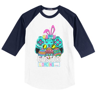 Video Game Easter Bunny Gaming Controller Gamer Baseball Sleeve Shirt