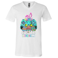 Video Game Easter Bunny Gaming Controller Gamer V-Neck T-Shirt