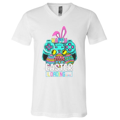 Video Game Easter Bunny Gaming Controller Gamer V-Neck T-Shirt