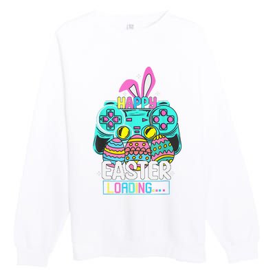 Video Game Easter Bunny Gaming Controller Gamer Premium Crewneck Sweatshirt