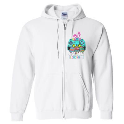 Video Game Easter Bunny Gaming Controller Gamer Full Zip Hoodie