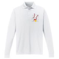 Video Game Easter Bunny Gaming Controller Gamer Performance Long Sleeve Polo