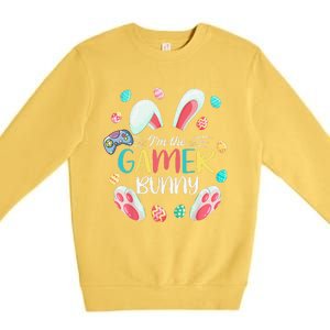 Video Game Easter Bunny Eggs Gamer Easter Gaming Premium Crewneck Sweatshirt