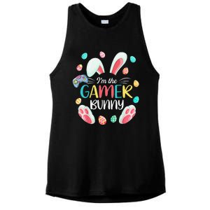 Video Game Easter Bunny Eggs Gamer Easter Gaming Ladies PosiCharge Tri-Blend Wicking Tank