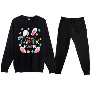 Video Game Easter Bunny Eggs Gamer Easter Gaming Premium Crewneck Sweatsuit Set