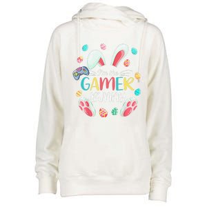 Video Game Easter Bunny Eggs Gamer Easter Gaming Womens Funnel Neck Pullover Hood