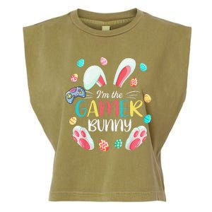 Video Game Easter Bunny Eggs Gamer Easter Gaming Garment-Dyed Women's Muscle Tee