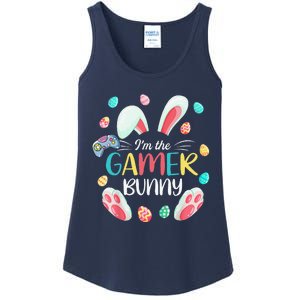 Video Game Easter Bunny Eggs Gamer Easter Gaming Ladies Essential Tank