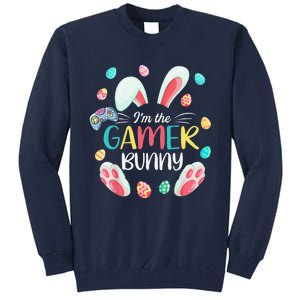 Video Game Easter Bunny Eggs Gamer Easter Gaming Tall Sweatshirt