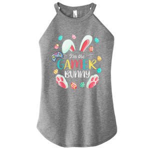 Video Game Easter Bunny Eggs Gamer Easter Gaming Women's Perfect Tri Rocker Tank