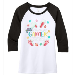 Video Game Easter Bunny Eggs Gamer Easter Gaming Women's Tri-Blend 3/4-Sleeve Raglan Shirt