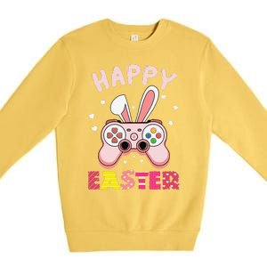 Video Game Easter Bunny Gaming Controller Gamer Premium Crewneck Sweatshirt