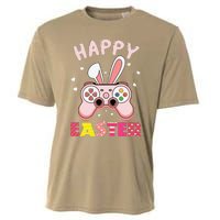 Video Game Easter Bunny Gaming Controller Gamer Cooling Performance Crew T-Shirt