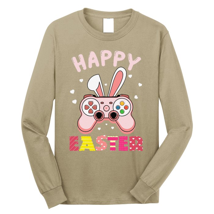 Video Game Easter Bunny Gaming Controller Gamer Long Sleeve Shirt