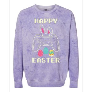 Video Game Easter Bunny Gaming Gamer Colorblast Crewneck Sweatshirt