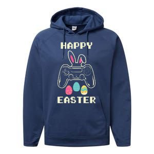 Video Game Easter Bunny Gaming Gamer Performance Fleece Hoodie