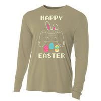 Video Game Easter Bunny Gaming Gamer Cooling Performance Long Sleeve Crew