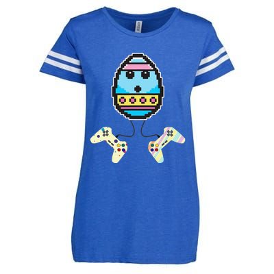 Video Game Egg Controllers Easter Funny Egg Hunting Gifts Enza Ladies Jersey Football T-Shirt