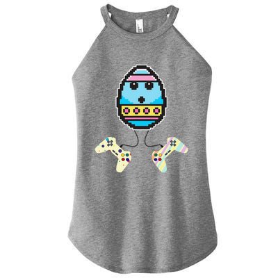 Video Game Egg Controllers Easter Funny Egg Hunting Gifts Women’s Perfect Tri Rocker Tank