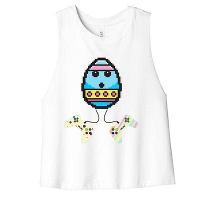 Video Game Egg Controllers Easter Funny Egg Hunting Gifts Women's Racerback Cropped Tank