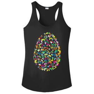 Video Game Easter Bunny Gaming Controller Gamer Ladies PosiCharge Competitor Racerback Tank