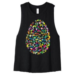 Video Game Easter Bunny Gaming Controller Gamer Women's Racerback Cropped Tank