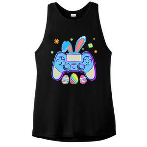 Video Game Easter Bunny Gaming Controller Gamer Boy Girl Ladies PosiCharge Tri-Blend Wicking Tank