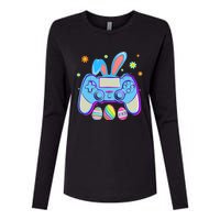 Video Game Easter Bunny Gaming Controller Gamer Boy Girl Womens Cotton Relaxed Long Sleeve T-Shirt