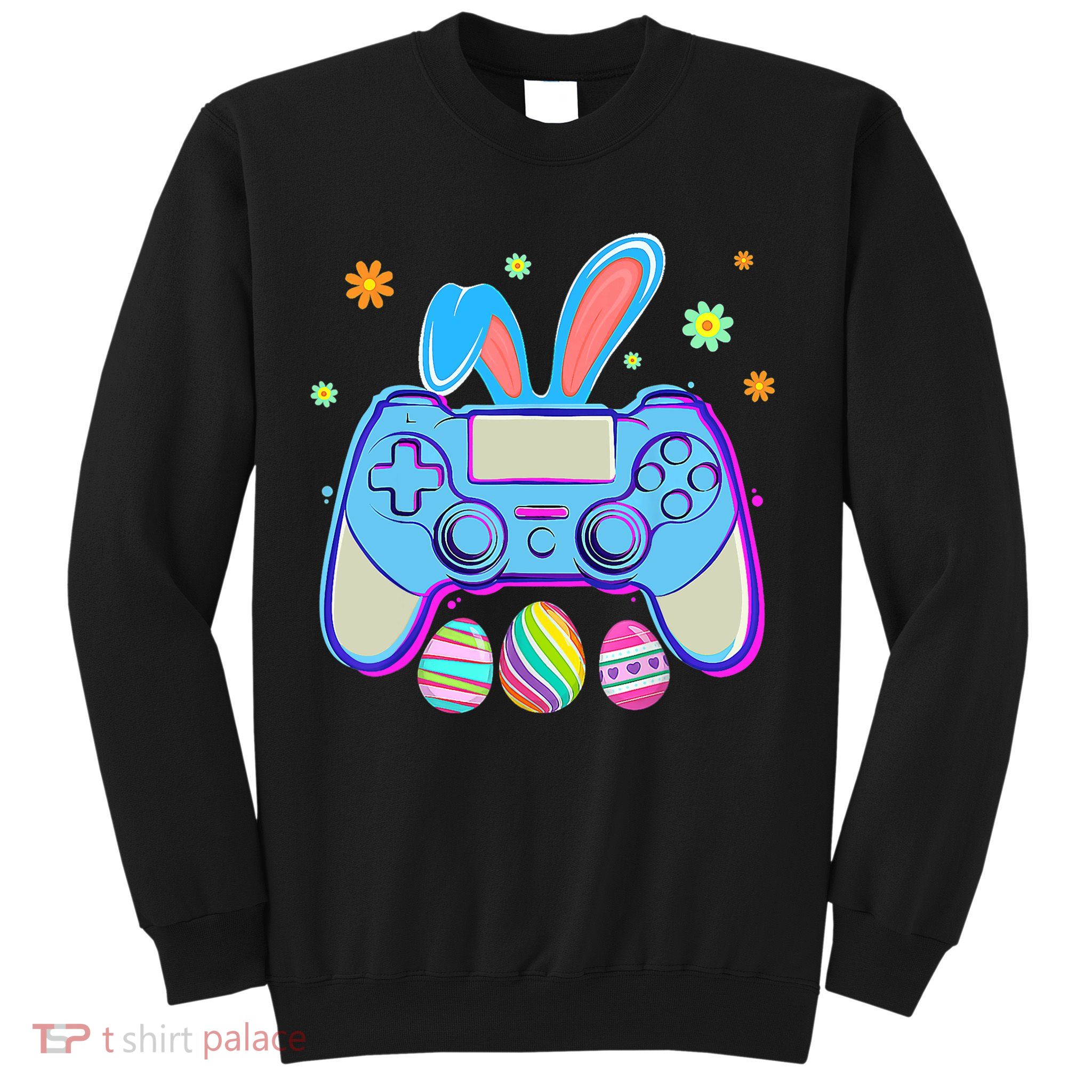 Video Game Easter Bunny Gaming Controller Gamer Boy Girl Sweatshirt
